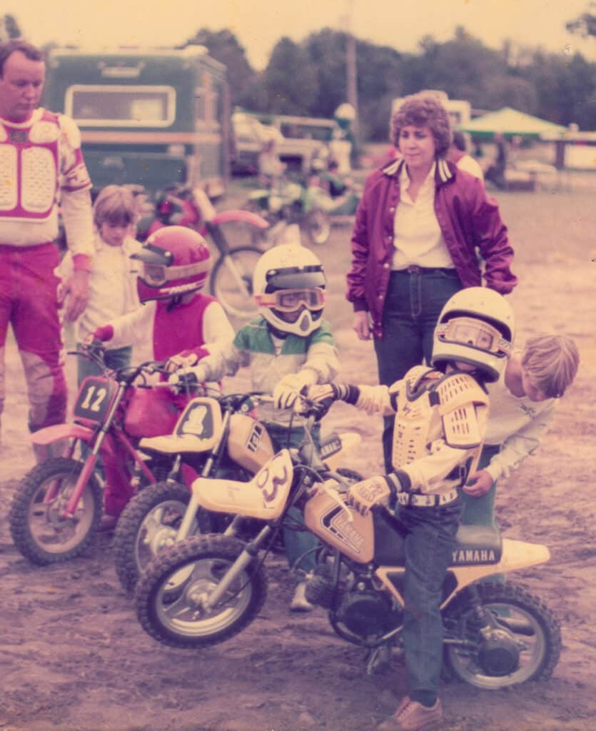 Brett Smith at his first race, 1984