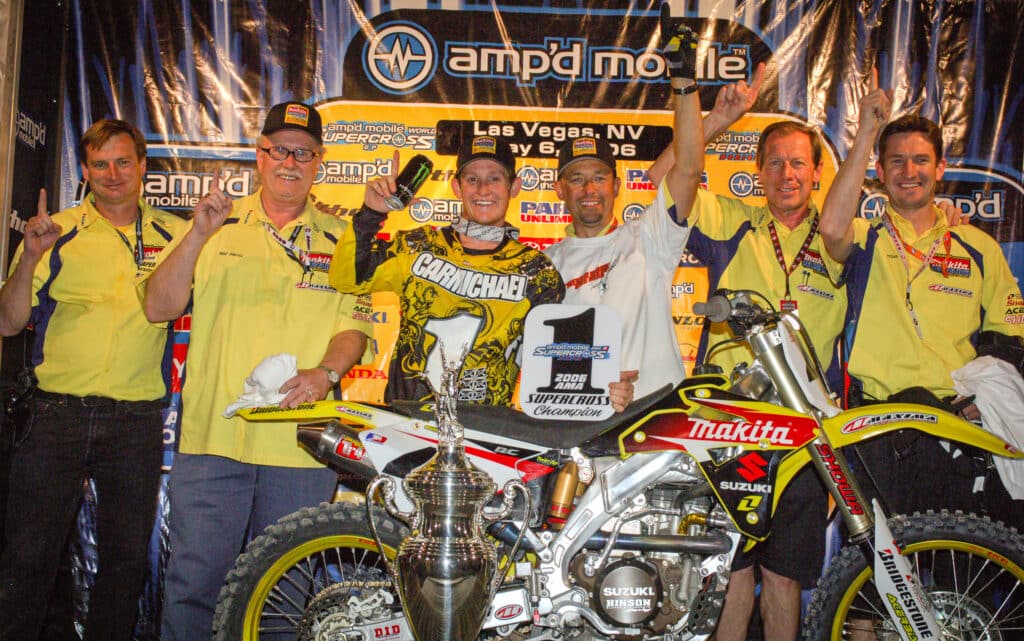 Mel Harris and Ricky Carmichael