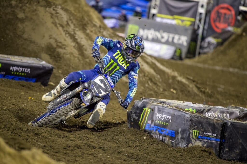 Cooper Webb finished 6th place at Anaheim 1, 2024. Photo: Octopi