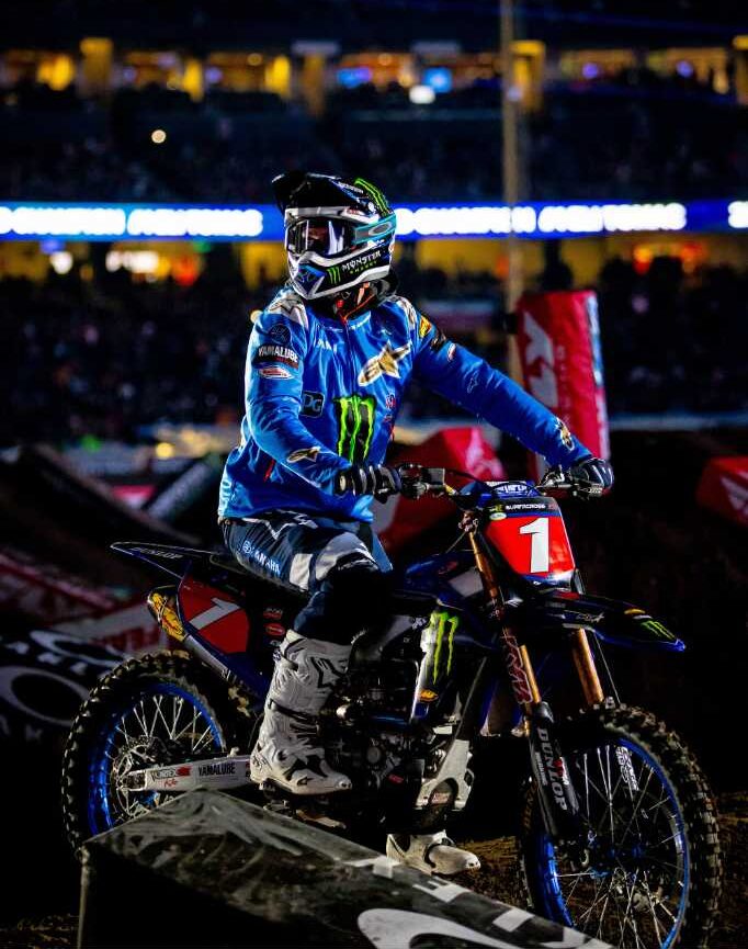 Eli Tomac during opening ceremonies for A1 2023.