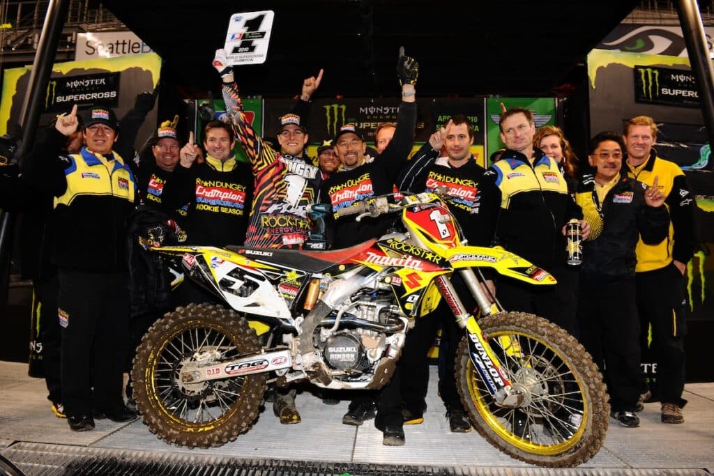 Rookie Ryan Dungey won 6 rounds in 2010 and wrapped up the title in Seattle. Photo: Steve Cox