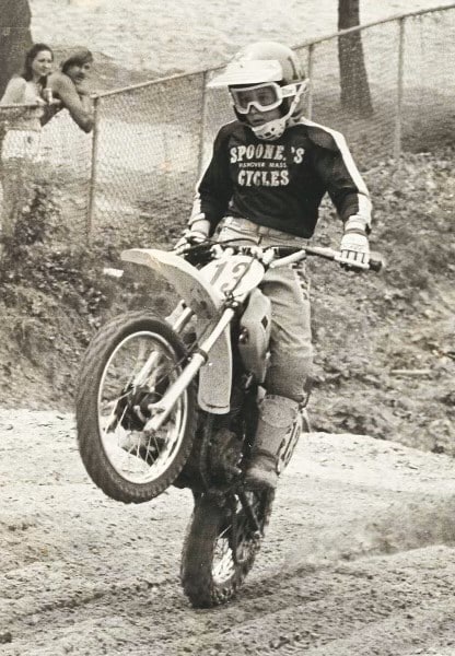 Keith Johnson coming out of the alligator pit of Southwick. 1981.