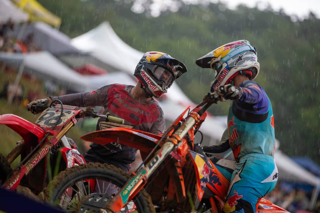 Hunter Lawrence (left) was simply "rooted" after Spring Creek 2024. Photo: Alec Gaut