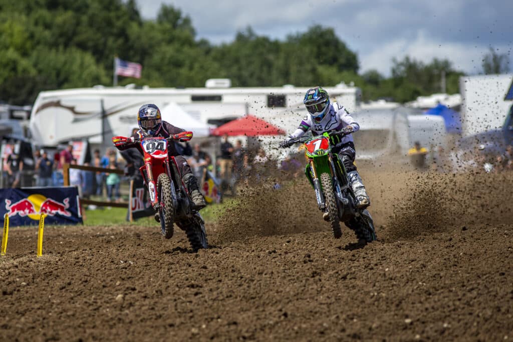 Ken Roczen (left) and Eli Tomac at the 2019 Unadilla Pro Motocross. Photo: Garth Milan