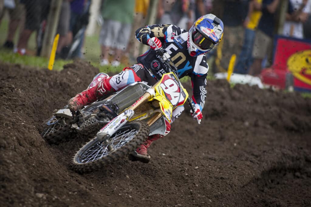 Ken Roczen on his way to winning the 2016 Unadilla Pro Motocross. Photo: Garth Milan