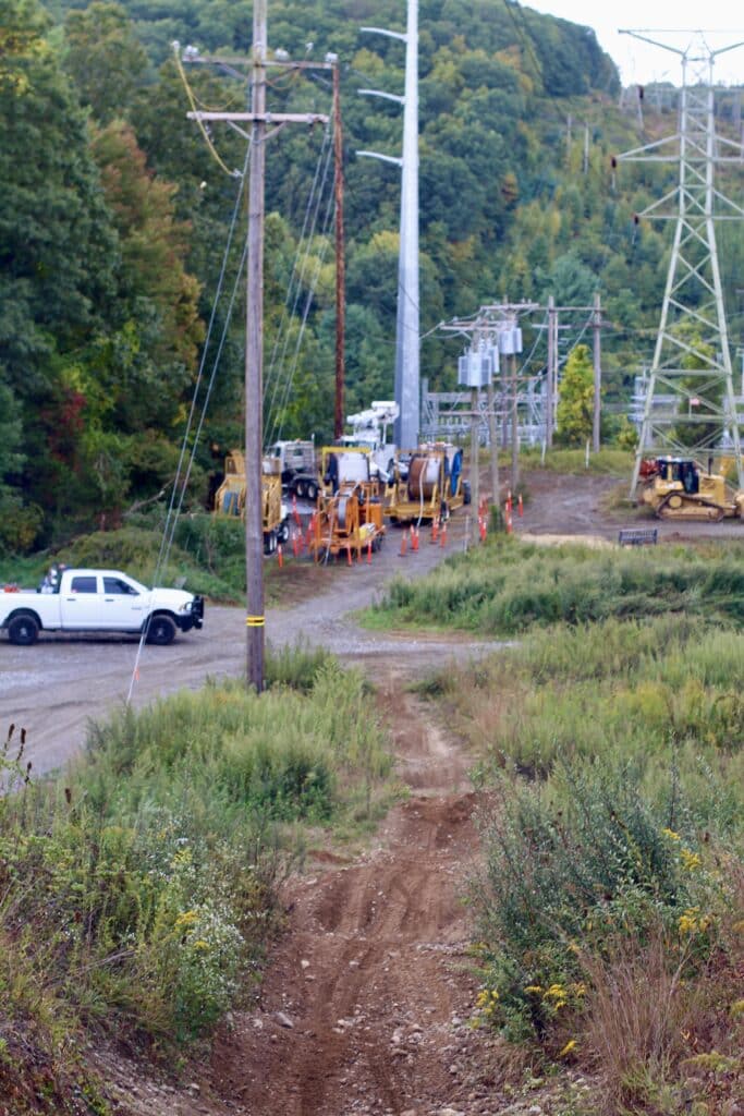 High Tension power lines, baseball-sized rocks and whoops. The Dam