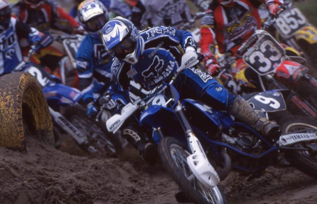 John Dowd rounding the first turn in 125cc moto 2 at The Wick 338 in 1998. Photo: Paul Buckley